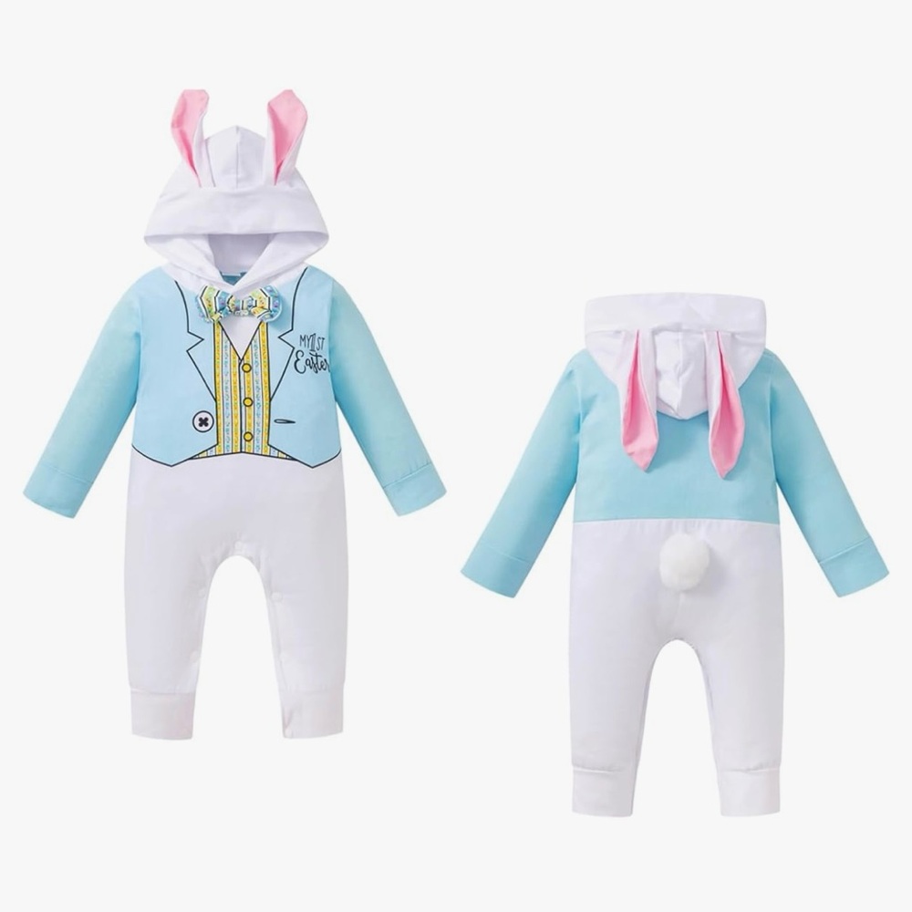 Baby Easter bunny romper - Picture 2 of 6